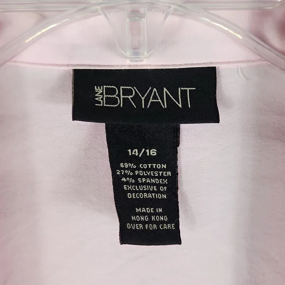 Lane Bryant, Women's pink long sleeves, v-neck top, Size 16/18w - Picture 4 of 7